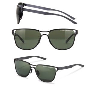 Porsche Design Frame - P'8647-A Black Wayfarer Titanium Sunglasses. 58-16-140